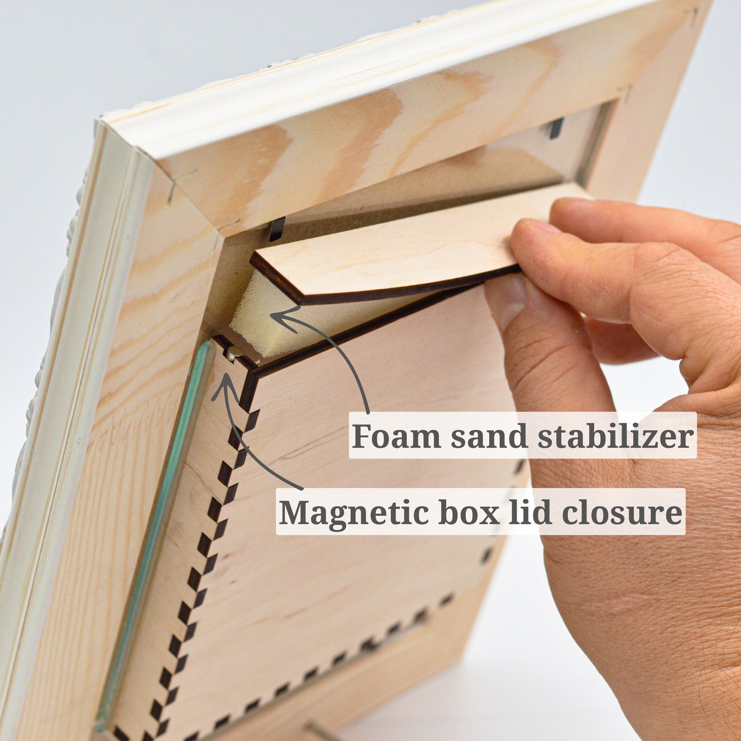 Unity Sand Ceremony Set with Vintage White Frame (Floral Grace)