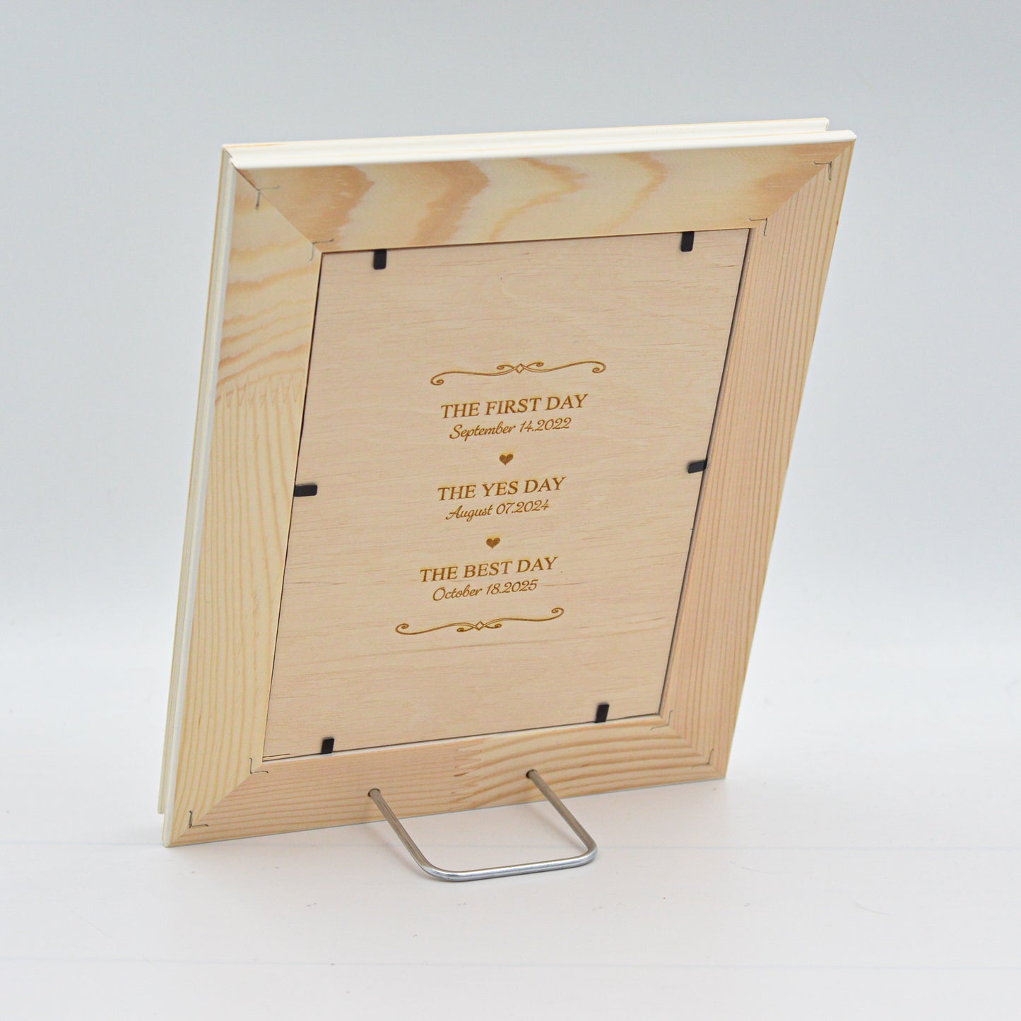 Unity Wedding Lock Ceremony Set – Vintage Personalized Keepsake Frame (Pink Roses)