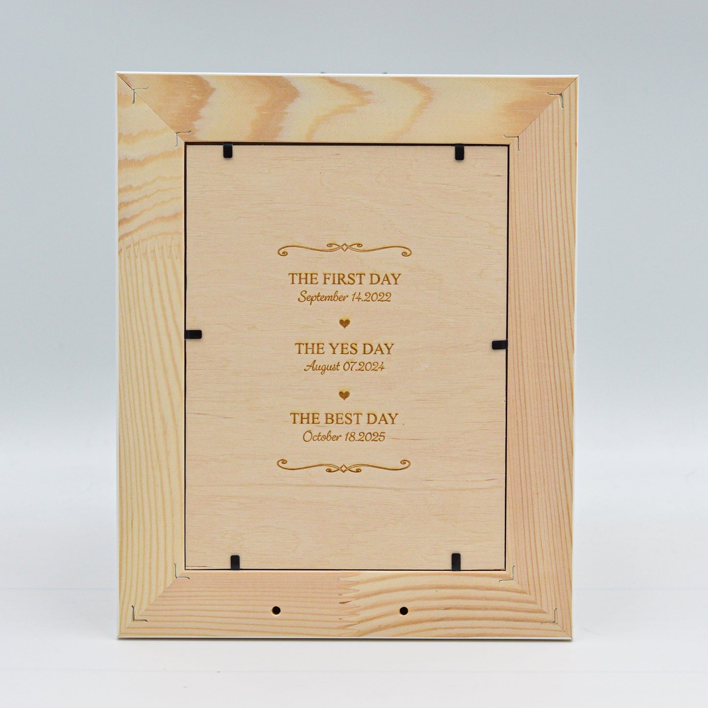 Unity Wedding Lock Ceremony Set – Vintage Personalized Keepsake Frame (Pink Roses)