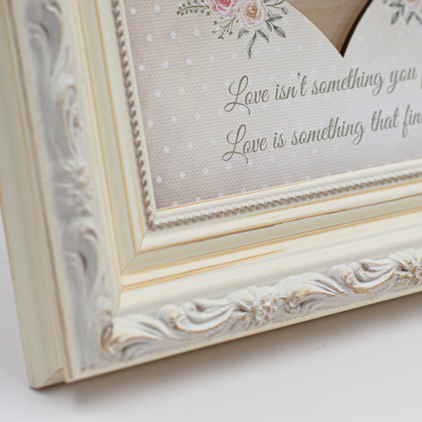 Unity Sand Ceremony Set with Vintage White Frame (Floral Grace)