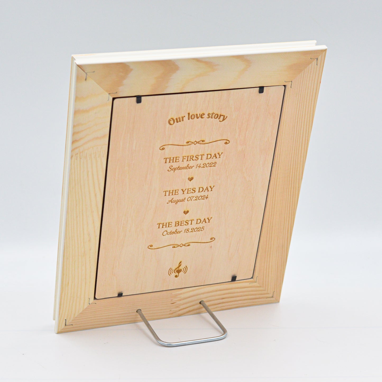 Unity Wedding Lock Ceremony Set – Vintage Personalized Keepsake Frame (Cream Classic)