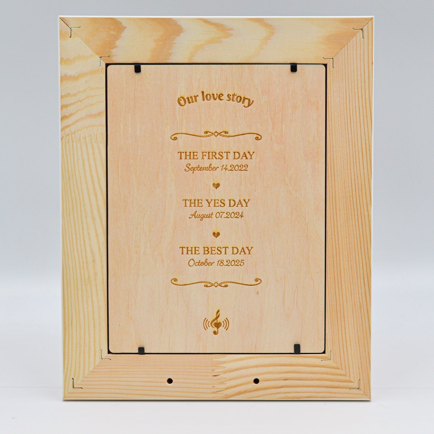 Unity Wedding Lock Ceremony Set – Vintage Personalized Keepsake Frame (Cream Classic)